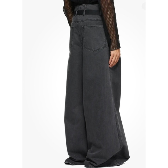 Raf Simons Archive Redux Wide Leg Jeans Black Wash Oversized Italy Sz 36 - Picture 4 of 15
